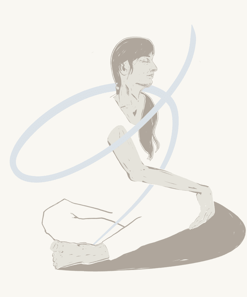 yoga spiralsitz